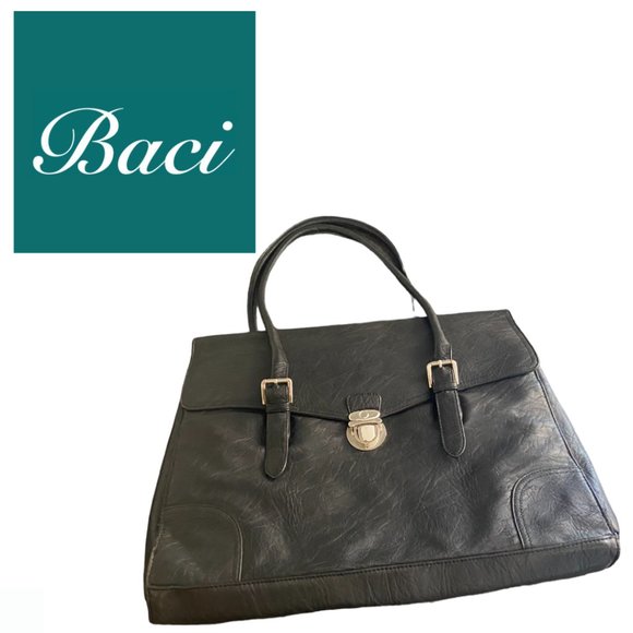 Baci Italy Leather Satchel - Picture 1 of 13